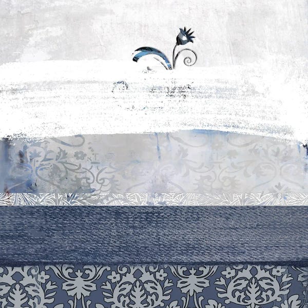 Ikat: Blue Mood III by Karen Smith