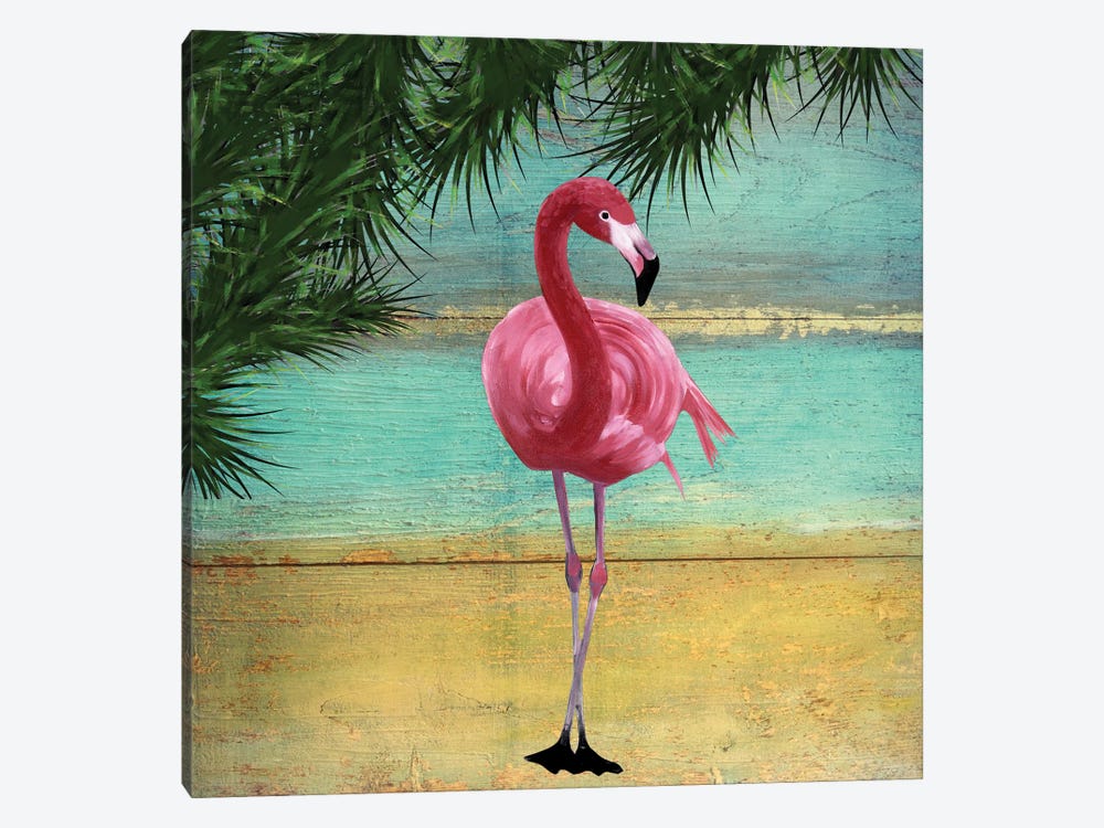 Flamingo Frame II by Karen Smith 1-piece Canvas Print