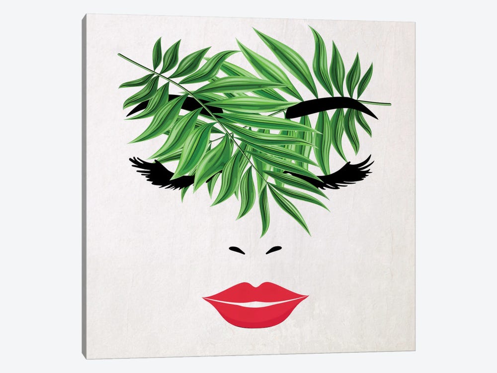 Lips And Leaves I by Karen Smith 1-piece Canvas Wall Art