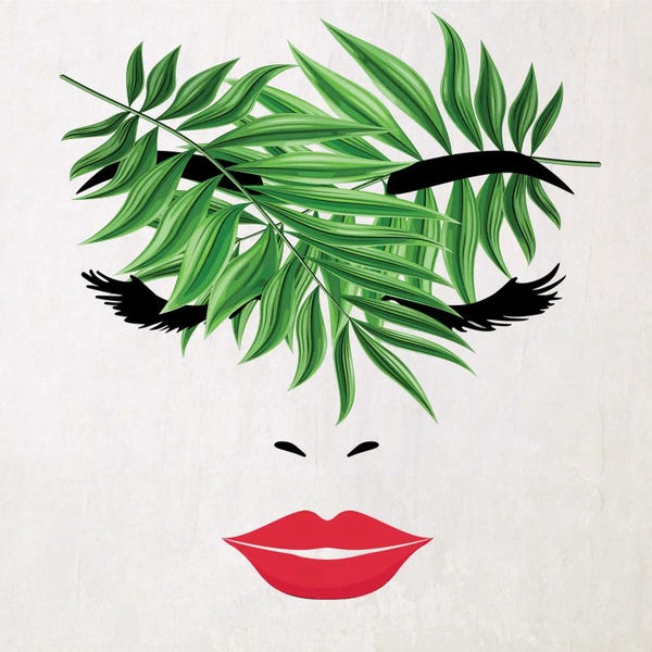 Make-Up: Lips And Leaves I by Karen Smith