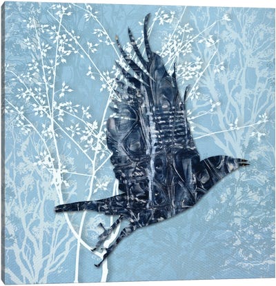 Inflight II Canvas Art Print - Crow Art