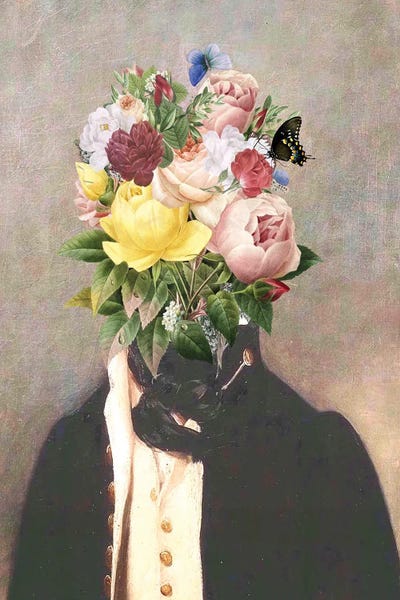 Vintage Head I by Karen Smith framed canvas print