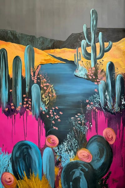 Pops Of Pink: Landscape At 7:16 PM by Kseniya Rai