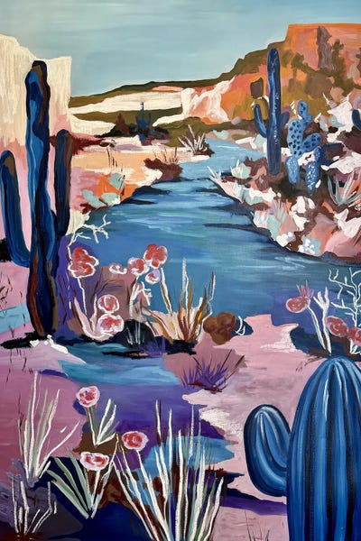 Fine Art Print: Cactus Landscape by Kseniya Rai