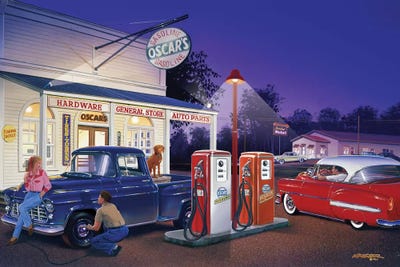 Oscar's General Store by Bruce Kaiser canvas print