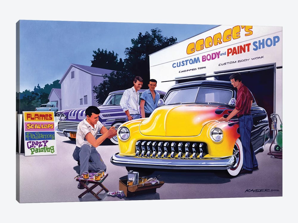 Paint Shop by Bruce Kaiser 1-piece Canvas Art
