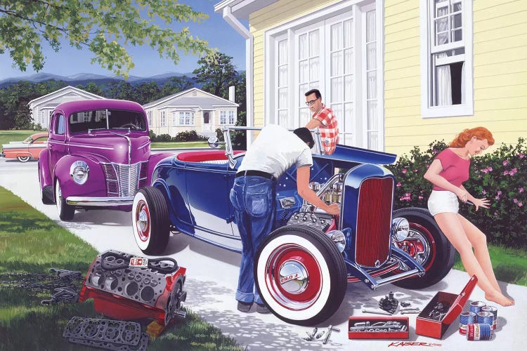 Shade Tree Mechanic by Bruce Kaiser wall art
