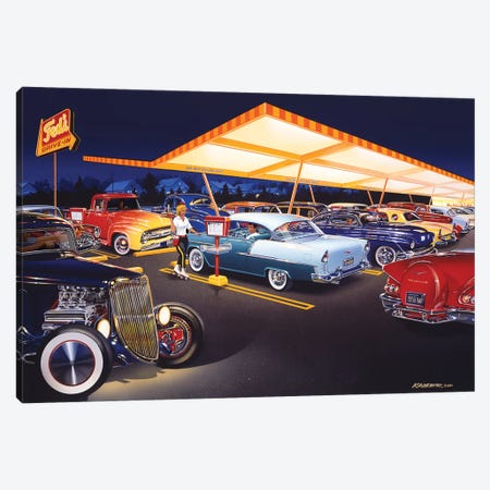 Ted's Drive-In Canvas Print #KSR26} by Bruce Kaiser Canvas Artwork