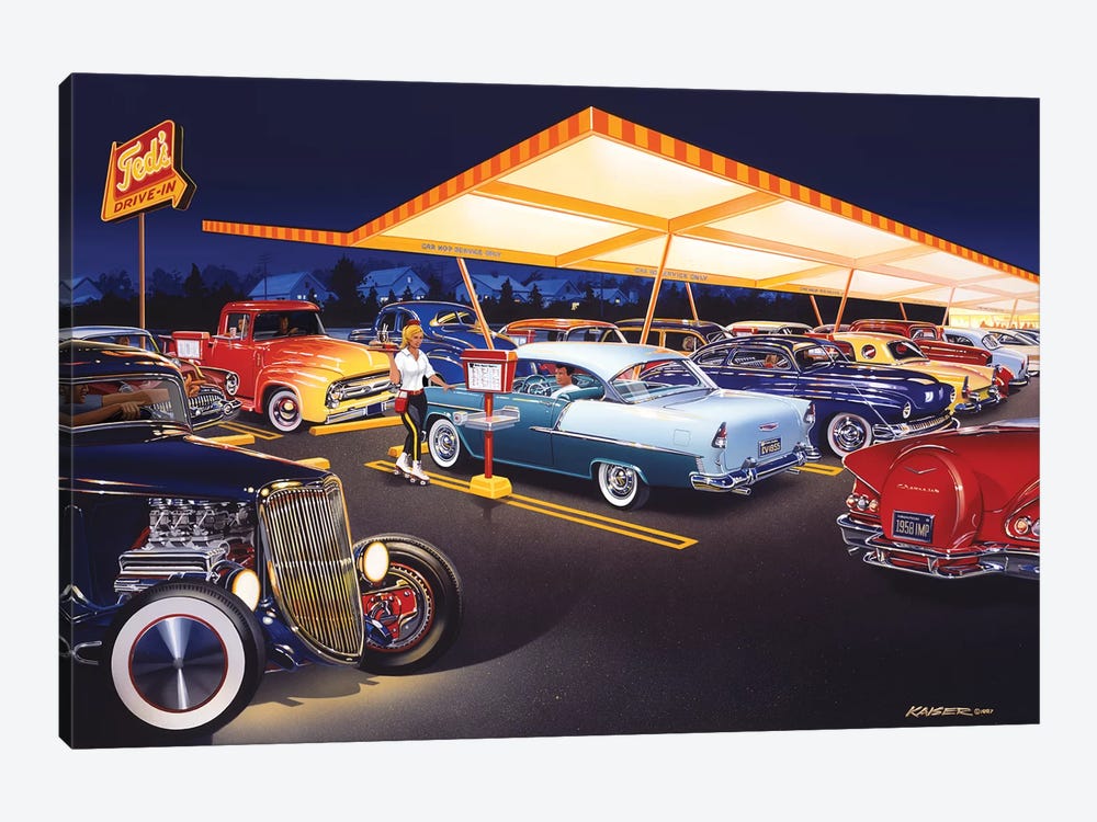 Ted's Drive-In by Bruce Kaiser 1-piece Canvas Artwork