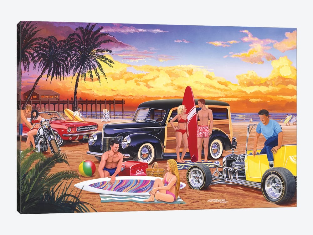 Woody Beach by Bruce Kaiser 1-piece Canvas Art Print
