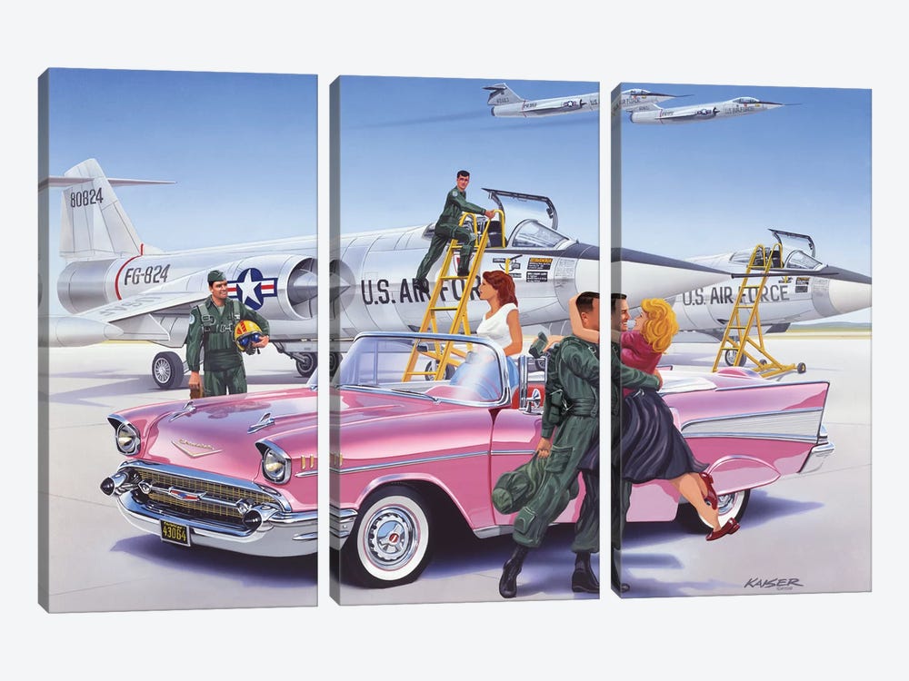 Coming Home by Bruce Kaiser 3-piece Canvas Print