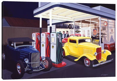 Deuce Service Garage Canvas Art Print - Bruce Kaiser