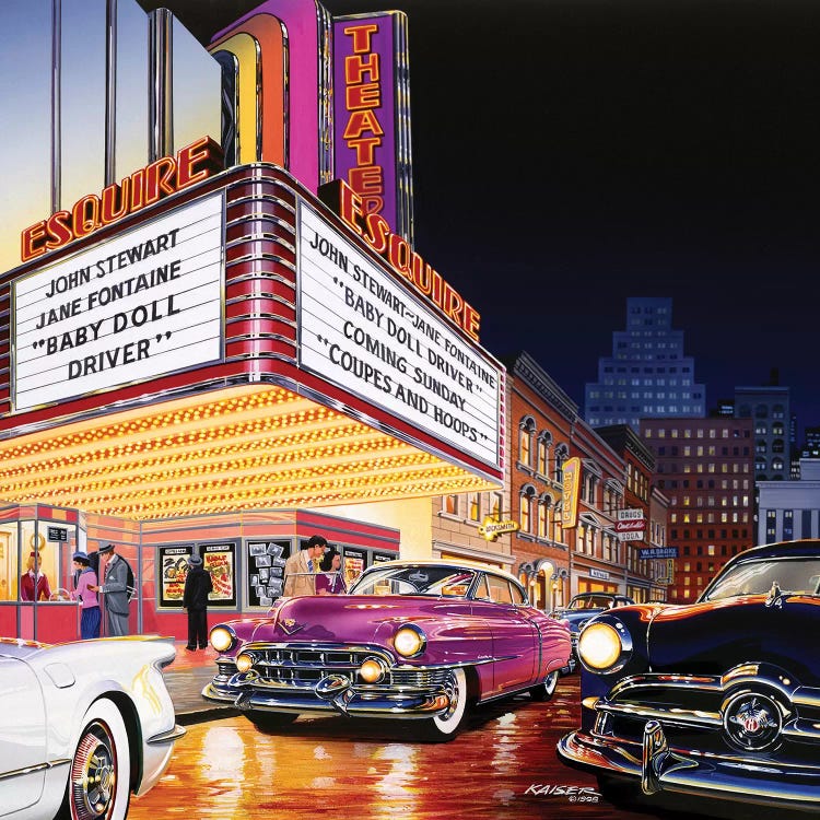 Esquire Theatre by Bruce Kaiser wall art