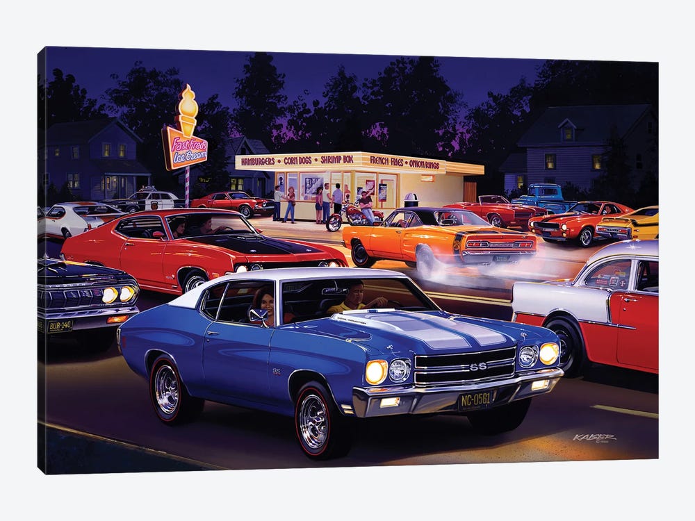 Fast Fred's by Bruce Kaiser 1-piece Canvas Artwork