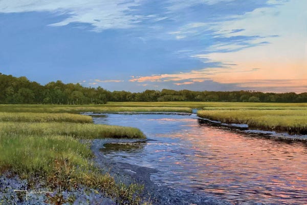 Large Scenic & Landscape Art - Canvas Prints: Evening Downs by Kent Sullivan