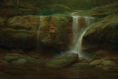 Meditation Falls by Ken Salaz framed canvas print