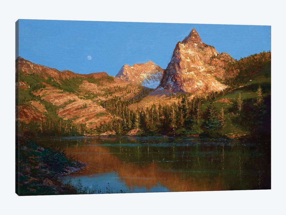 Moonrise Over Sundial Peak, Utah by Ken Salaz 1-piece Canvas Art