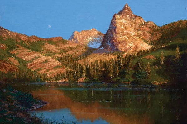 Ken Salaz: Moonrise Over Sundial Peak, Utah by Ken Salaz