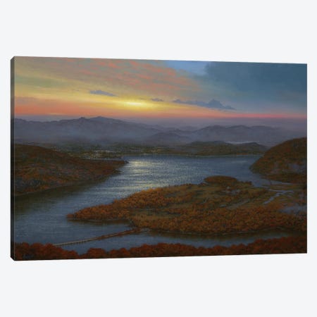 Sunrise Over Iona Island From Bear Mountain Canvas Print #KSZ17} by Ken Salaz Canvas Print