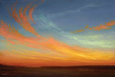 Dancing Dragontails Sunset by Ken Salaz framed canvas print