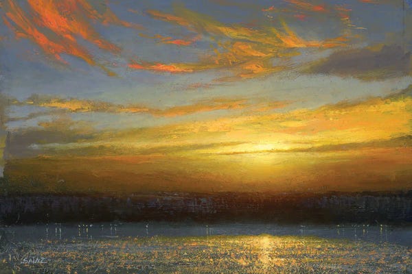 Ken Salaz: Sunset Over Palisades by Ken Salaz