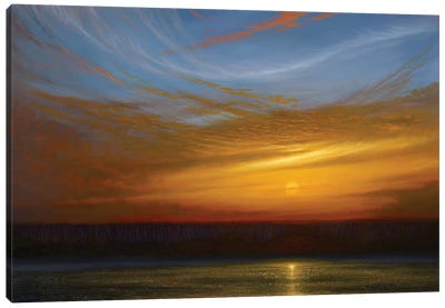 Swan Song Sunset Canvas Art Print - Art by Native American & Indigenous Artists