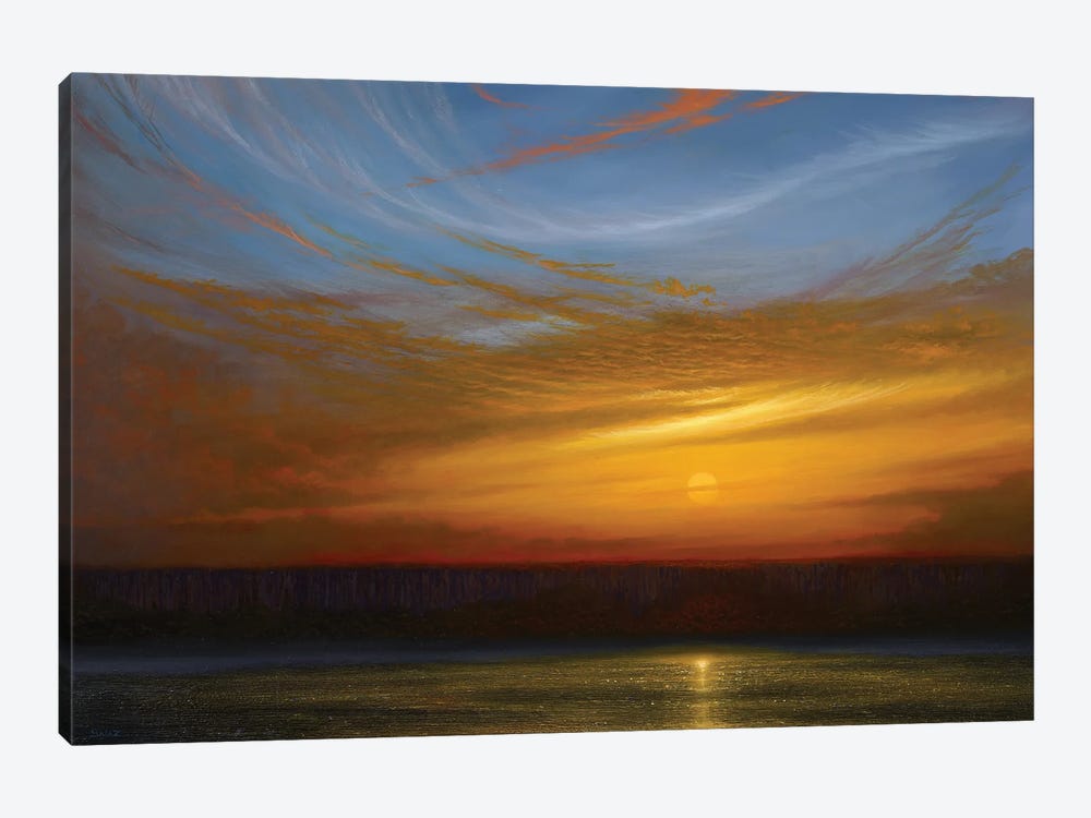 Swan Song Sunset by Ken Salaz 1-piece Canvas Print