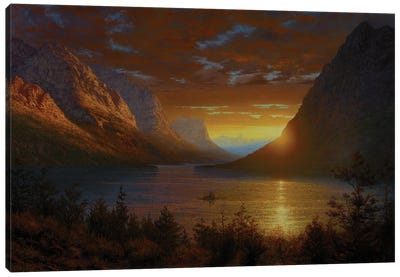 The Eternal Now Canvas Art Print - Mountain Sunrise & Sunset Art