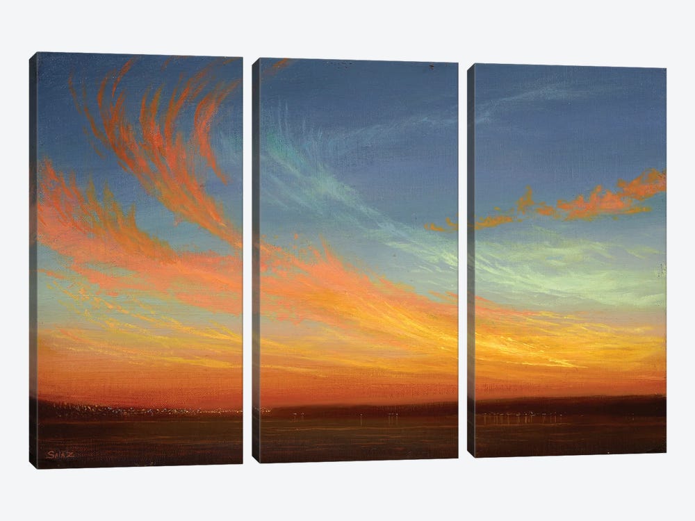 Dancing Dragontails Sunset by Ken Salaz 3-piece Canvas Art Print