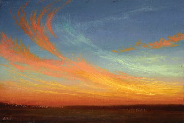 Ken Salaz: Dancing Dragontails Sunset by Ken Salaz