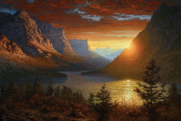 Ken Salaz: Majestic Landscape - St. Mary's Lake by Ken Salaz