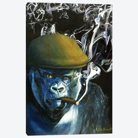 Silverback Smoking Canvas Print #KTA15} by Katharine Alecse Canvas Print