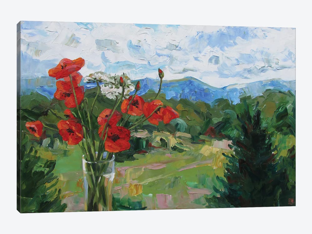 Poppies by Kateryna Bortsova 1-piece Canvas Art Print