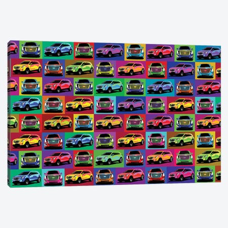 Cadillac Puzzle Canvas Print #KTB115} by Kateryna Bortsova Canvas Wall Art