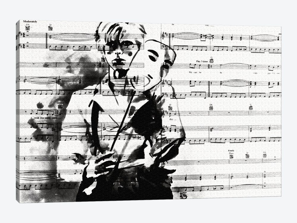 Bowie Heroes by Kateryna Bortsova 1-piece Canvas Wall Art
