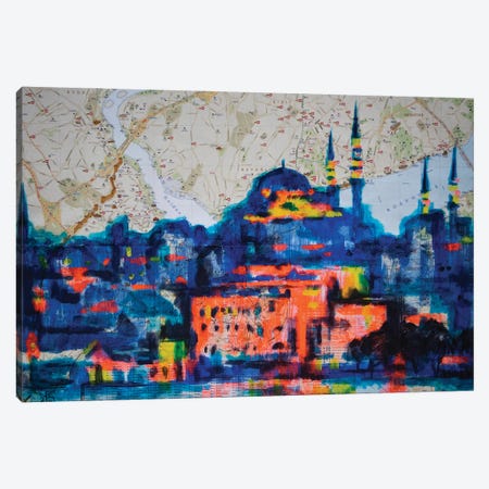 Magic Istanbul Canvas Print #KTB164} by Kateryna Bortsova Art Print