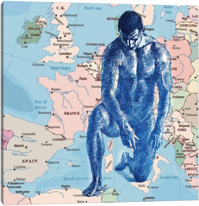 Europe Canvas Art Print - World Map Art