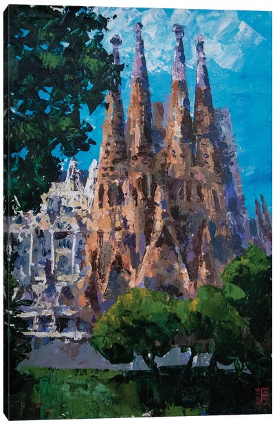 Gaudi Barcelona Canvas Art Print - Kateryna Bortsova
