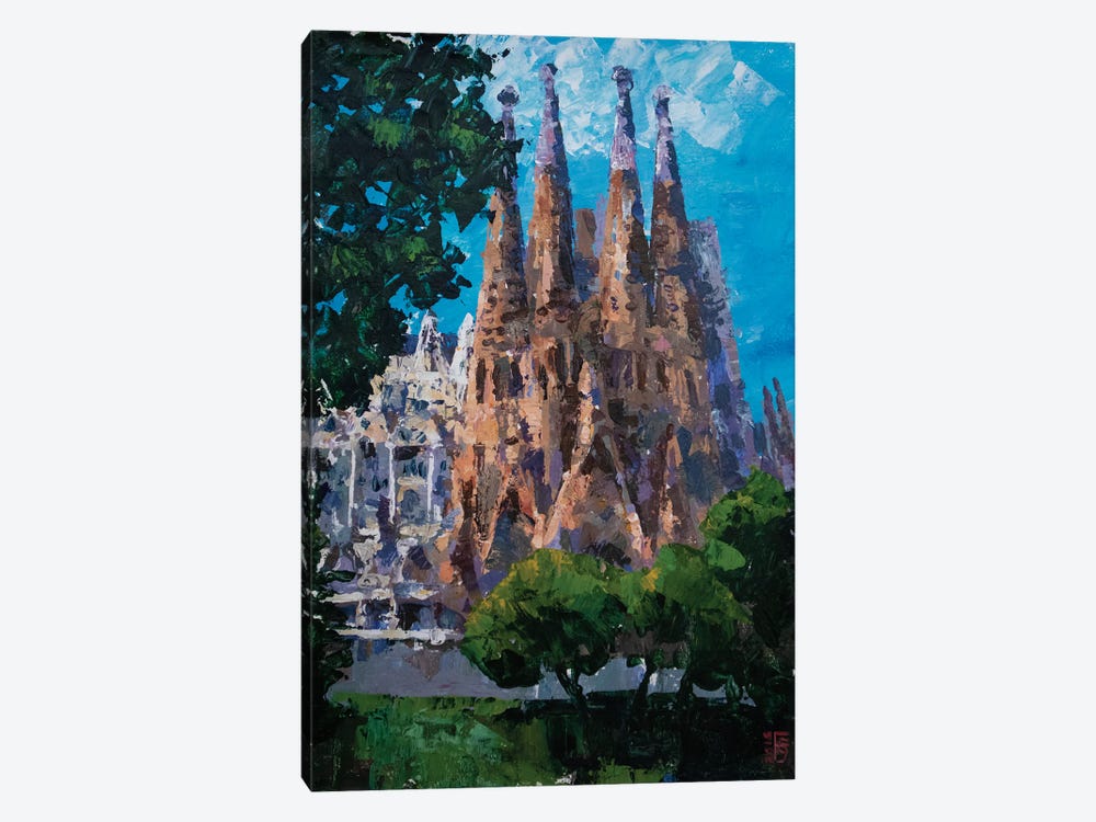 Gaudi Barcelona by Kateryna Bortsova 1-piece Canvas Art Print