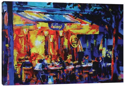Night Café Canvas Art Print - Kateryna Bortsova