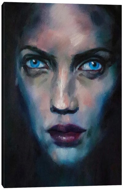 Blue Eyes Canvas Art Print - Kateryna Bortsova