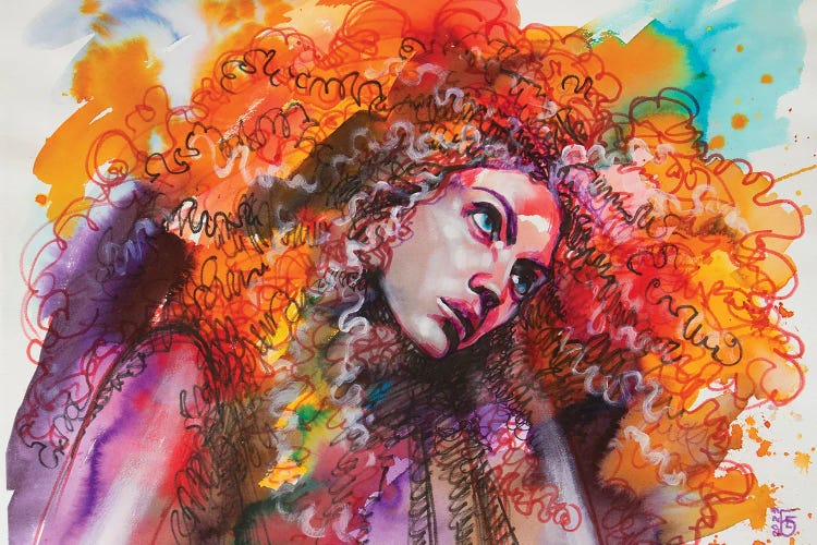 Red Hair Fantasy by Kateryna Bortsova wall art