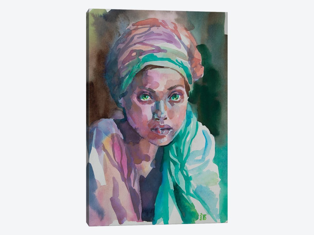 Girl With Scarf by Kateryna Bortsova 1-piece Canvas Wall Art