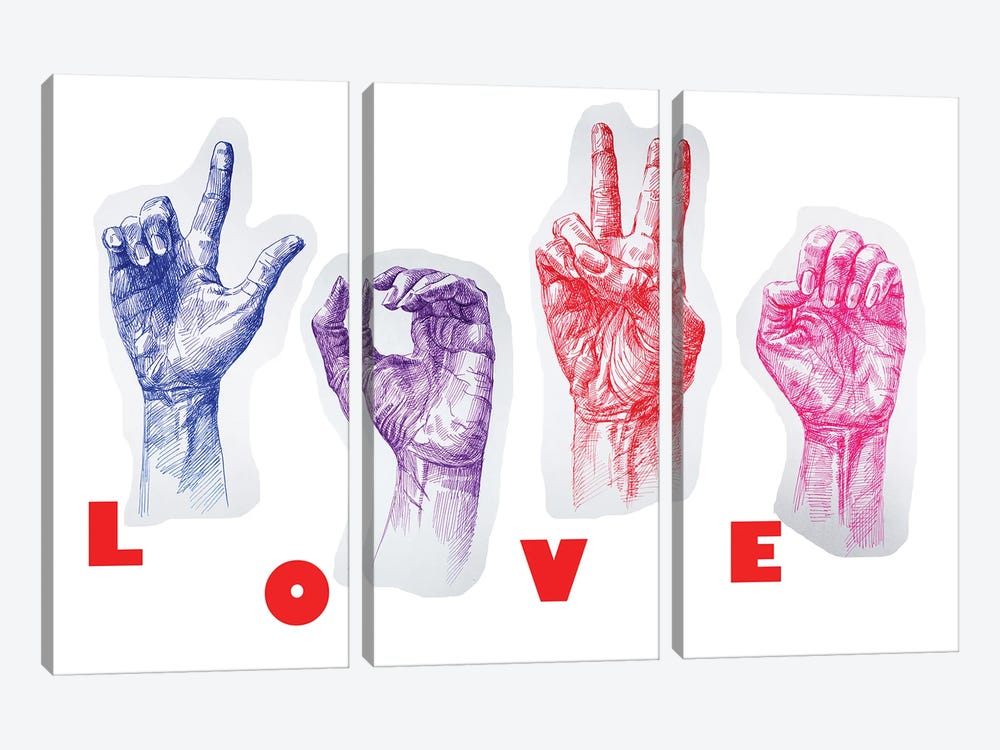 Love 2 by Kateryna Bortsova 3-piece Art Print