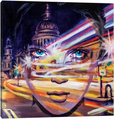 City Light Canvas Art Print - Blending In
