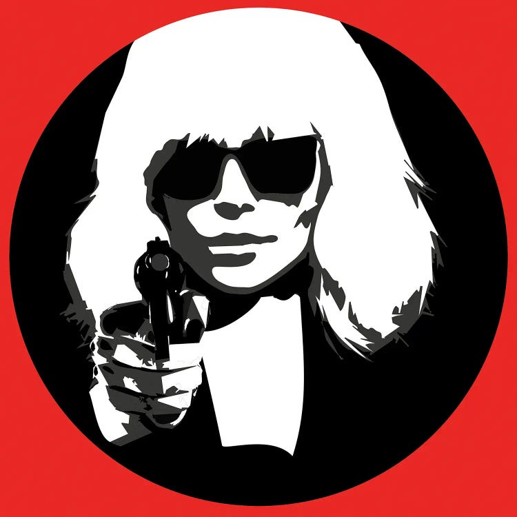 Atomic Blonde at Gun point