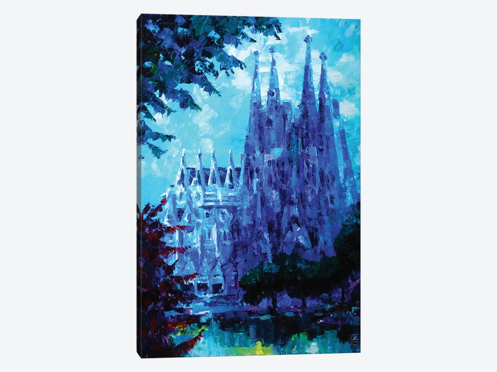 Barcelona Sagrada Familia by Kateryna Bortsova 1-piece Canvas Print