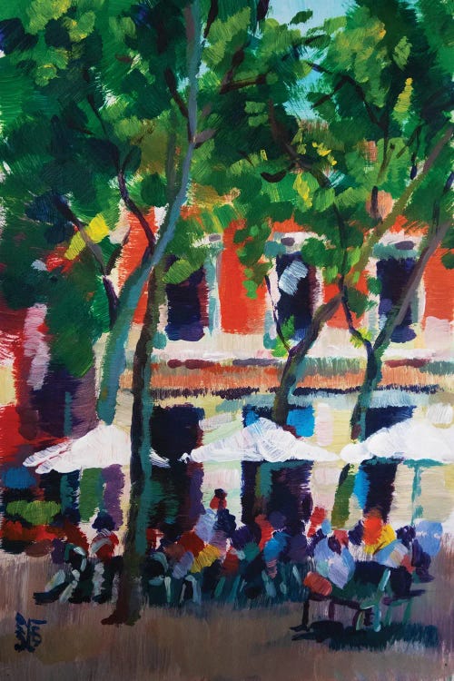 City cafe by Kateryna Bortsova wall art