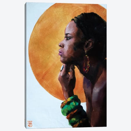 African Beauty Canvas Print #KTB55} by Kateryna Bortsova Canvas Art