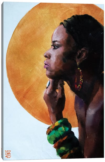 African Beauty Canvas Art Print - Kateryna Bortsova